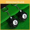 Innovative 3d Puzzle Billiard Ball Keychain Creative Toy Plastic Black Eight