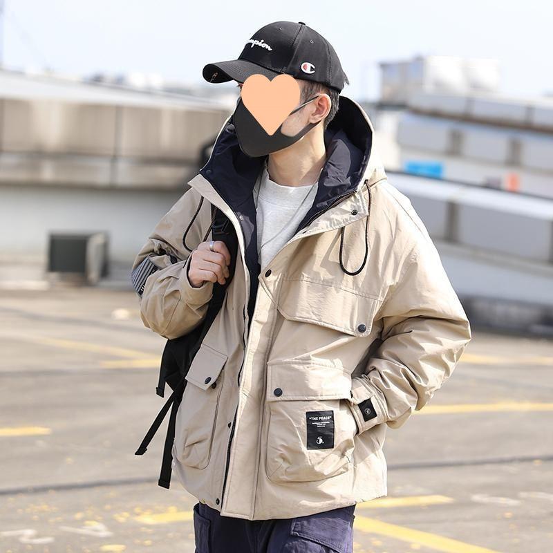 Winter Trendy Casual Jacket Men's Hooded Loose Outdoor Jacket Versatile Jacket