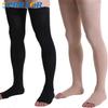 Medical Open Toe Thigh High Compression Stockings 20-30 Mmhg Graduated Support For Varicose Veins Women Men