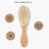 Wooden Handle Hair Cleaning Brush Soft Hair Styling Brush Scalp Grooming Beard Brush  Home Use