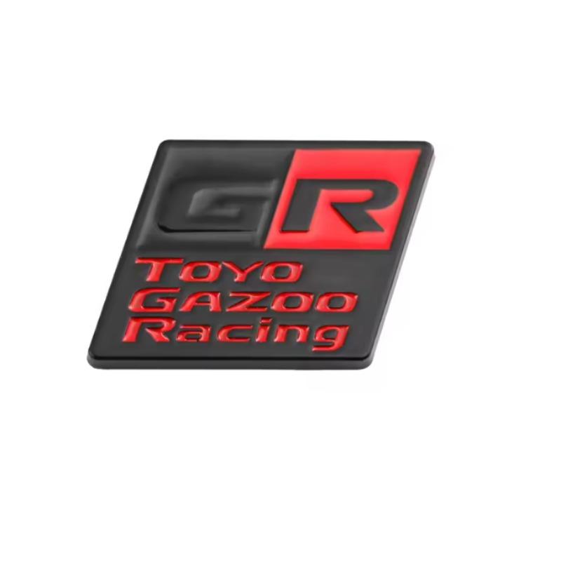 

1Pc Car Sticker G R Gazoo Racing Badge Front Hood Grille Emblem Decal for HV YARiS GRMN G R Sport RZ RC RS Prius Harrier Badge Sticker чорний/червоний