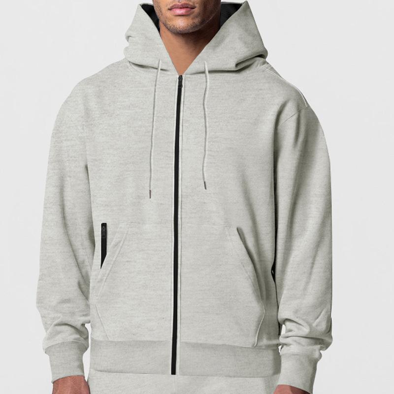 Sweat à capuche unicolore pour homme pour l'automne et l'hiver Doublé polaire pour la chaleur et le confort Hoodie à manches longues pour homme