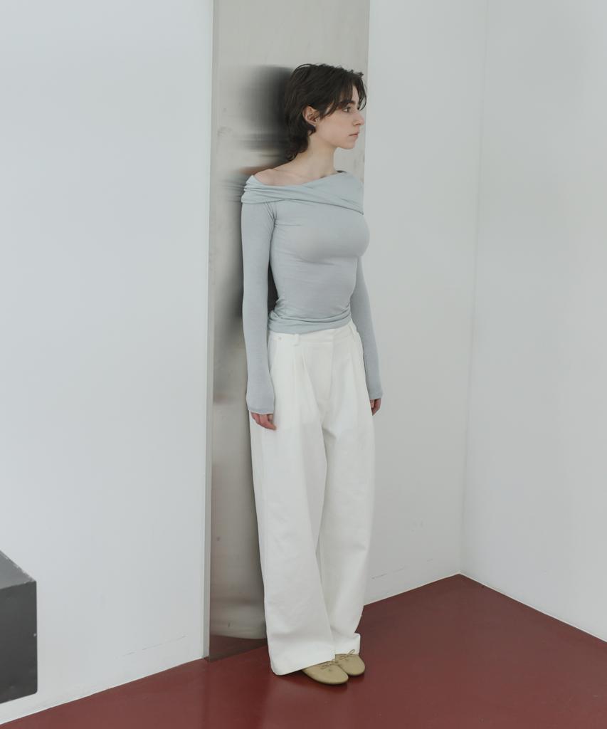 DENOAH Denver Wide Denim Pants (White)