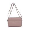 Borsa piccola da donna, borsa a tracolla, in nylon, quadrata, multitasche, tinta unita