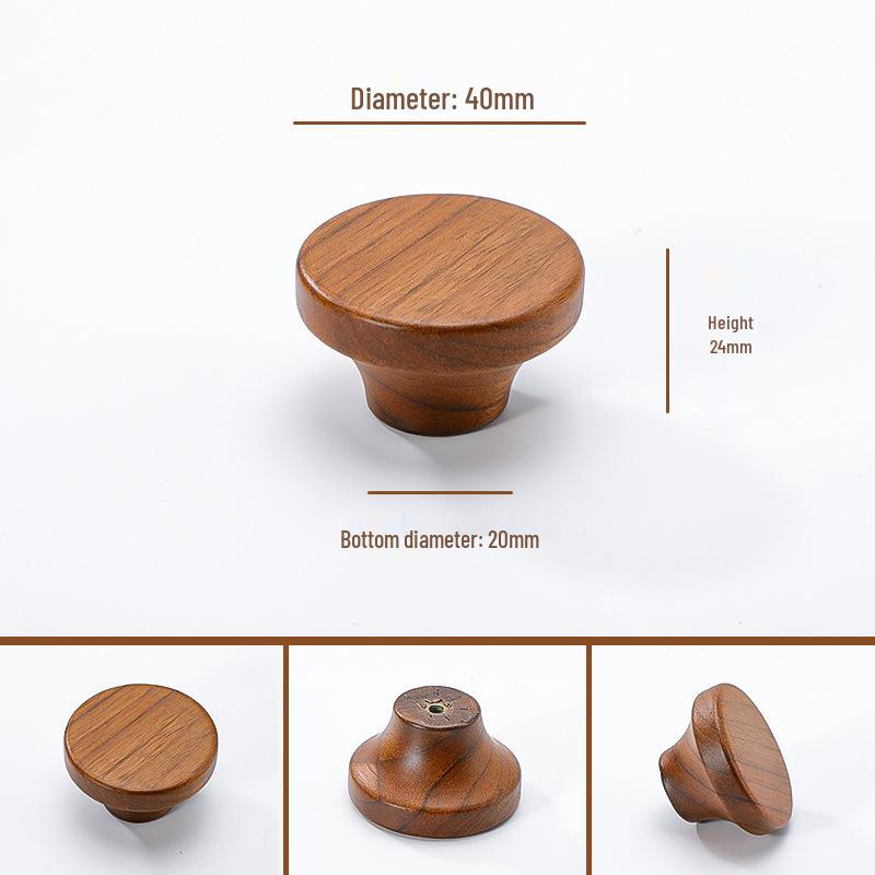 Solid Wood Cartoon Drawer Pull Knob for Children's Room