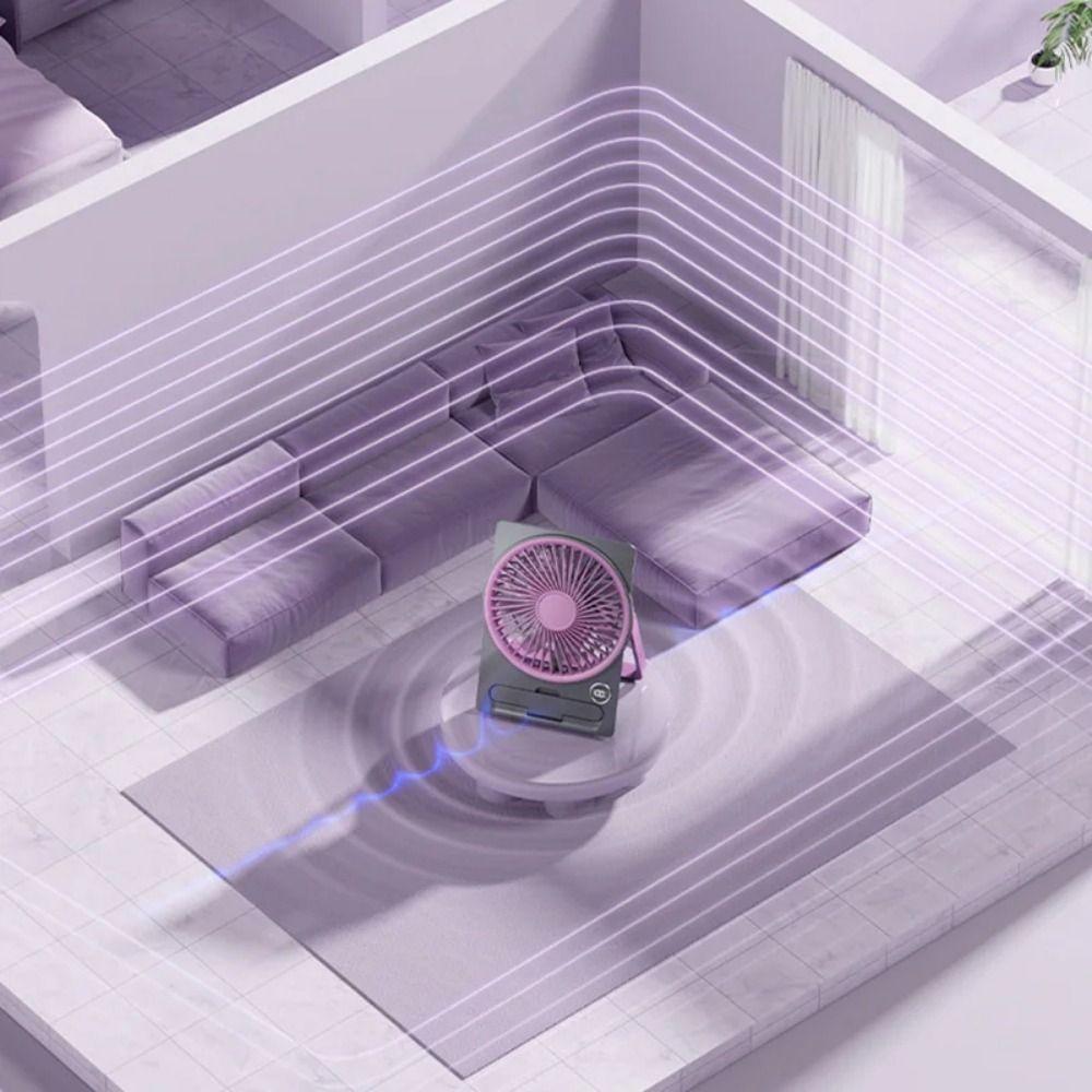 5-Speed Adjustment Portable Desktop Fan Ultra Slim Design Table Air Cooler Office