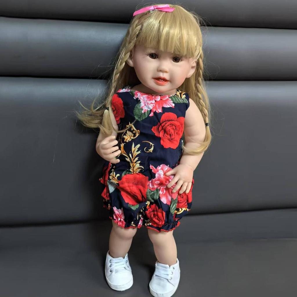 Wholesale 55 Cm Reborn Baby Doll Cute Bathe Kids Playmates Early Educational Toys Festival Gifts