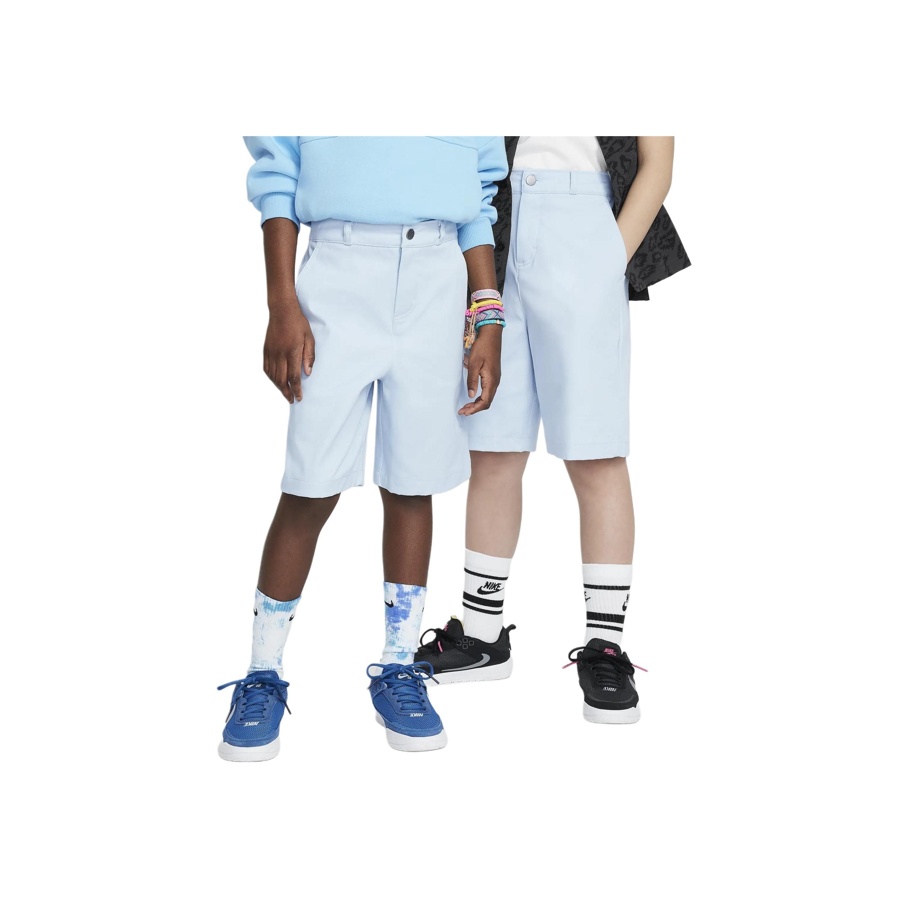 Nike Простые Удобные Универсальные Однотонные Шорты Детские шорты Светло-Арсенально-Синий Футбольно-Серый FN9217440 L