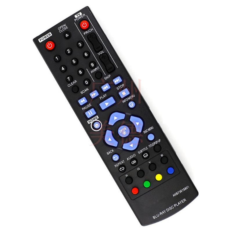 Mando a distancia compatible para reproductor de DVD Blu-ray LG (Modelo: AKB73615801)
