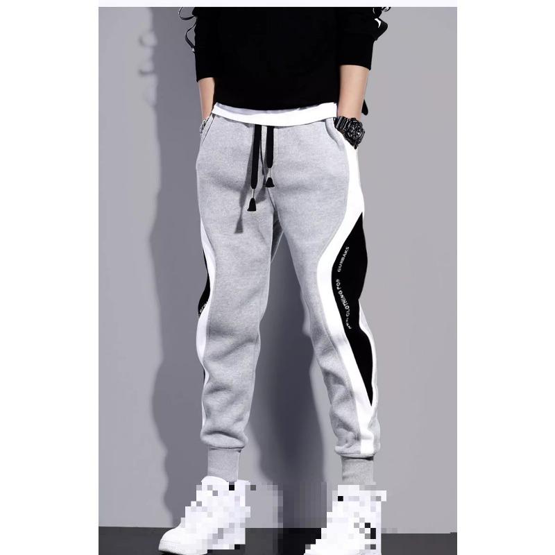 Men's Spring and Autumn Plus Size Solid Colour Loose Thin Section Straight Comfortable Simple Casual Drawstring Pants