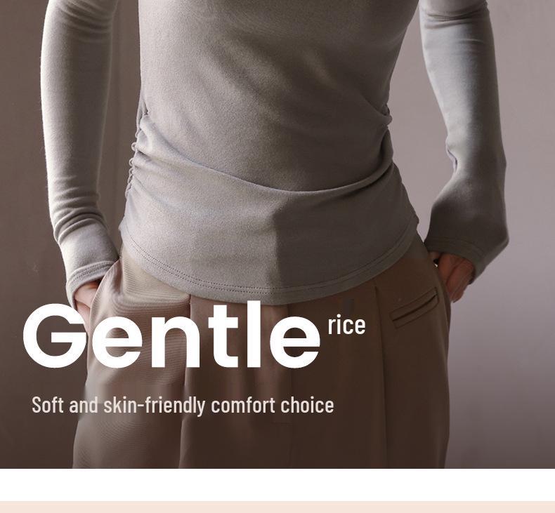 Women's High-End Modal Turtleneck Long Sleeve Slim Fit Top for Autumn/Winter