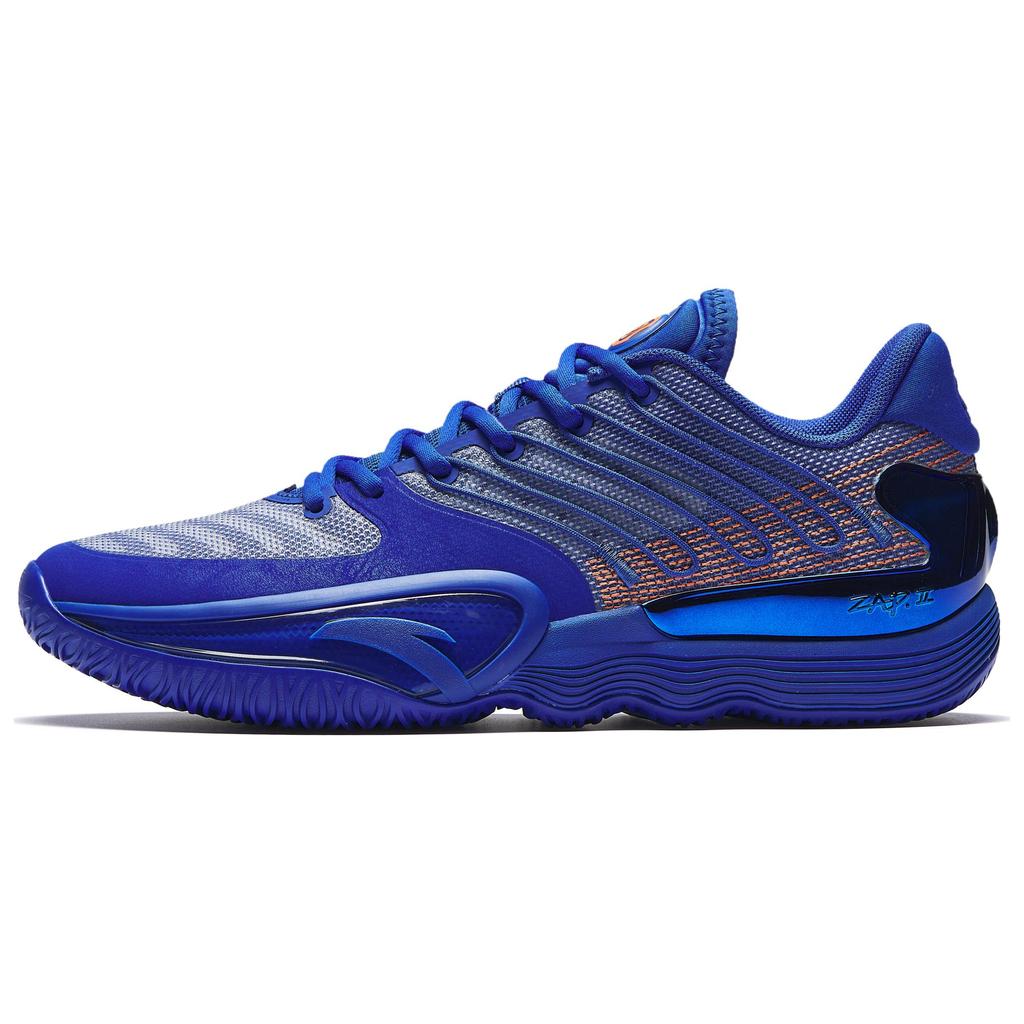 New Anta Instant 2 Cushioning Wear-Resistant Low-Top Basketball Shoes Men's Blue Orange 912511107Q-12
