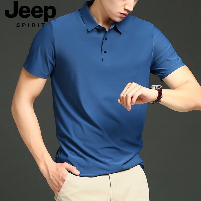 JEEP SPIRIT Men s Ice Silk Polo T-Shirt 5XL