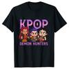 Kpop Demon Hunters Cartoon T-shirt for Chrildren  O-neck T-shirts 2025 Hot Movies Same Tshirts Fans Gifts Y2K High Street Tops