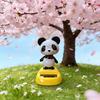 Car Ornament Solar-Powered Panda Dashboard Nodding Toy Car Interior Decoration with Swing Head Cute Car Dashboard Accessory Fun Gift for Car Lovers