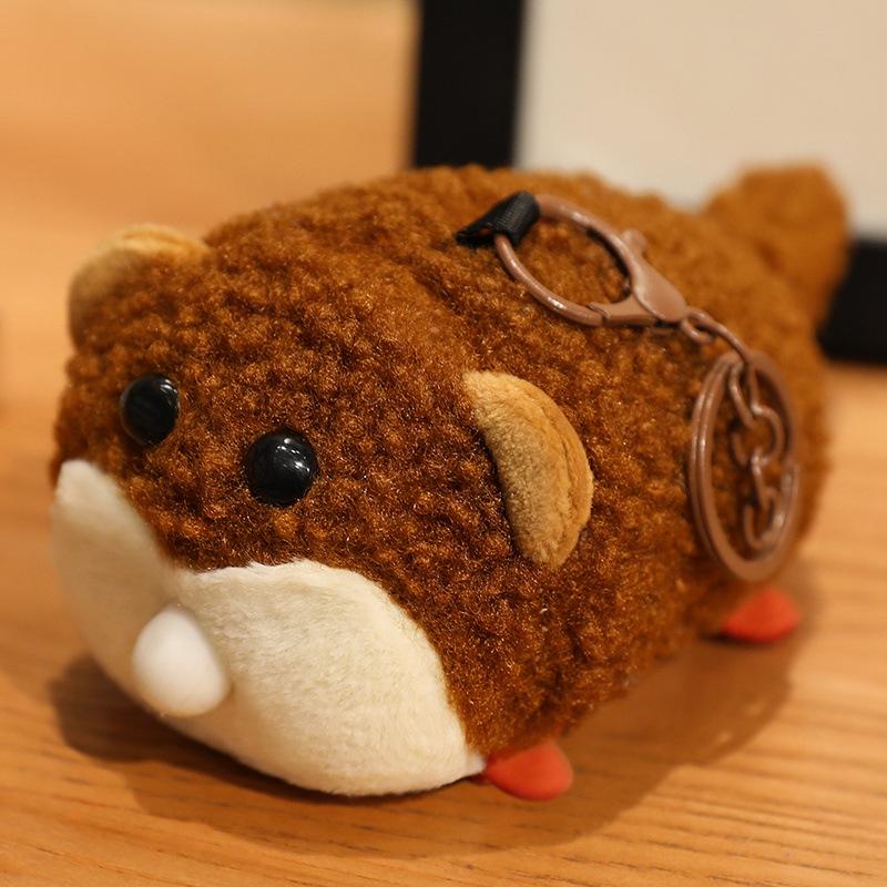 Cartoon Cute Otter Crocodile Bee Spitting Bubbles and Pinching Plush Toy Pendant Doll Bag Hanging Keychain