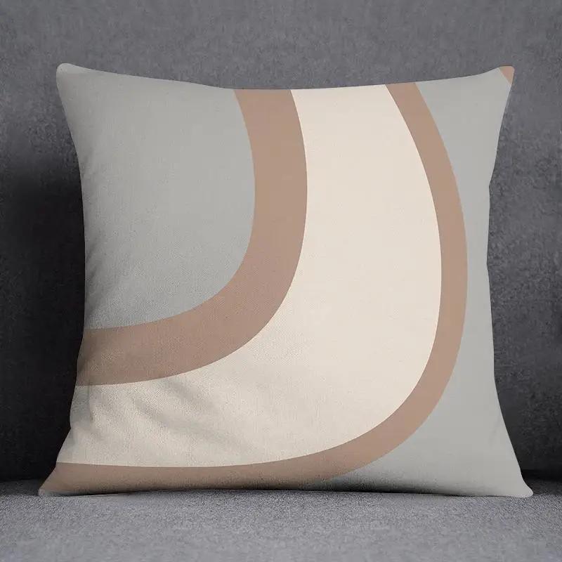 

Juste de coussin à motif geométrique nordique, taie d oreiller carrée decorative, fleur, maison, Bureau 30x30cm