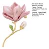 Magnolia Flower Brooch Zinc Alloy Faux Pearl Flower Lapel Pin Sweater Cardigan Coat Business Suit Decoration Men Women Clothing
