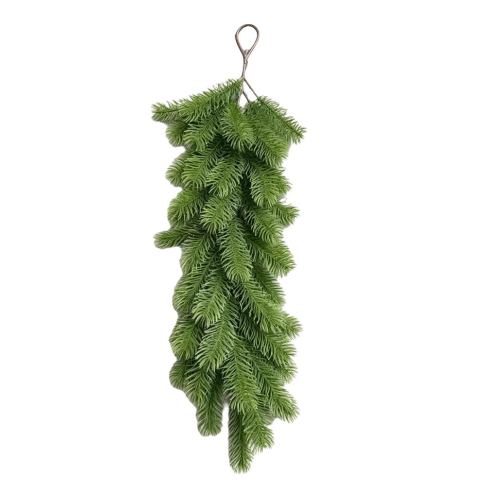 Plastic Artificial Christmas Wreath Lifelike Christmas Wreath Ornaments Table Decor
