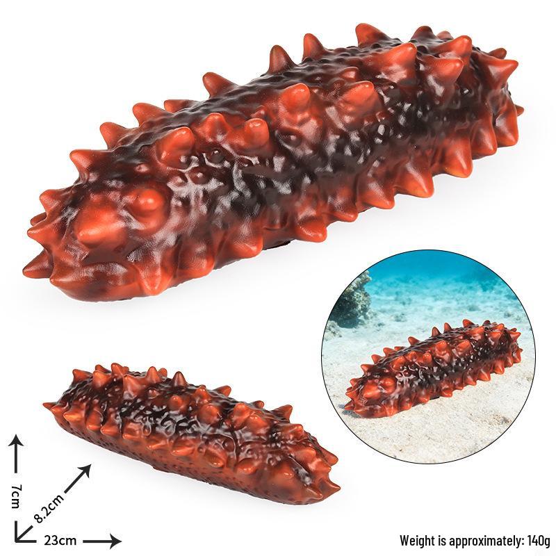 Marine Animal Simulation Toy Set: Sea Cucumber, Beluga Dolphin - Soft Rubber Models for Children's Learning & Decor.