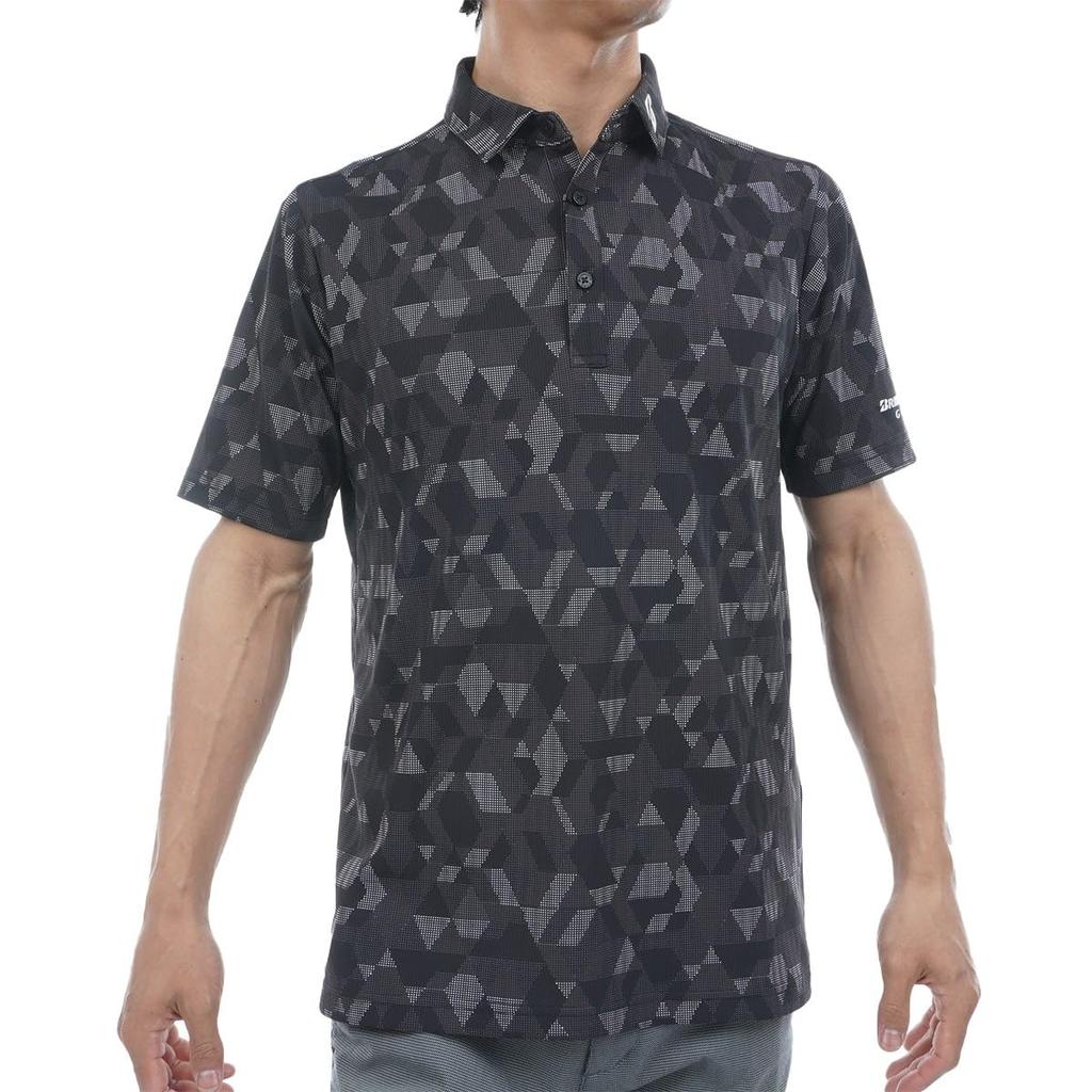 BRIDGESTONE Golf Retro Short Sleeve Shirt EGM06A Men's Black
