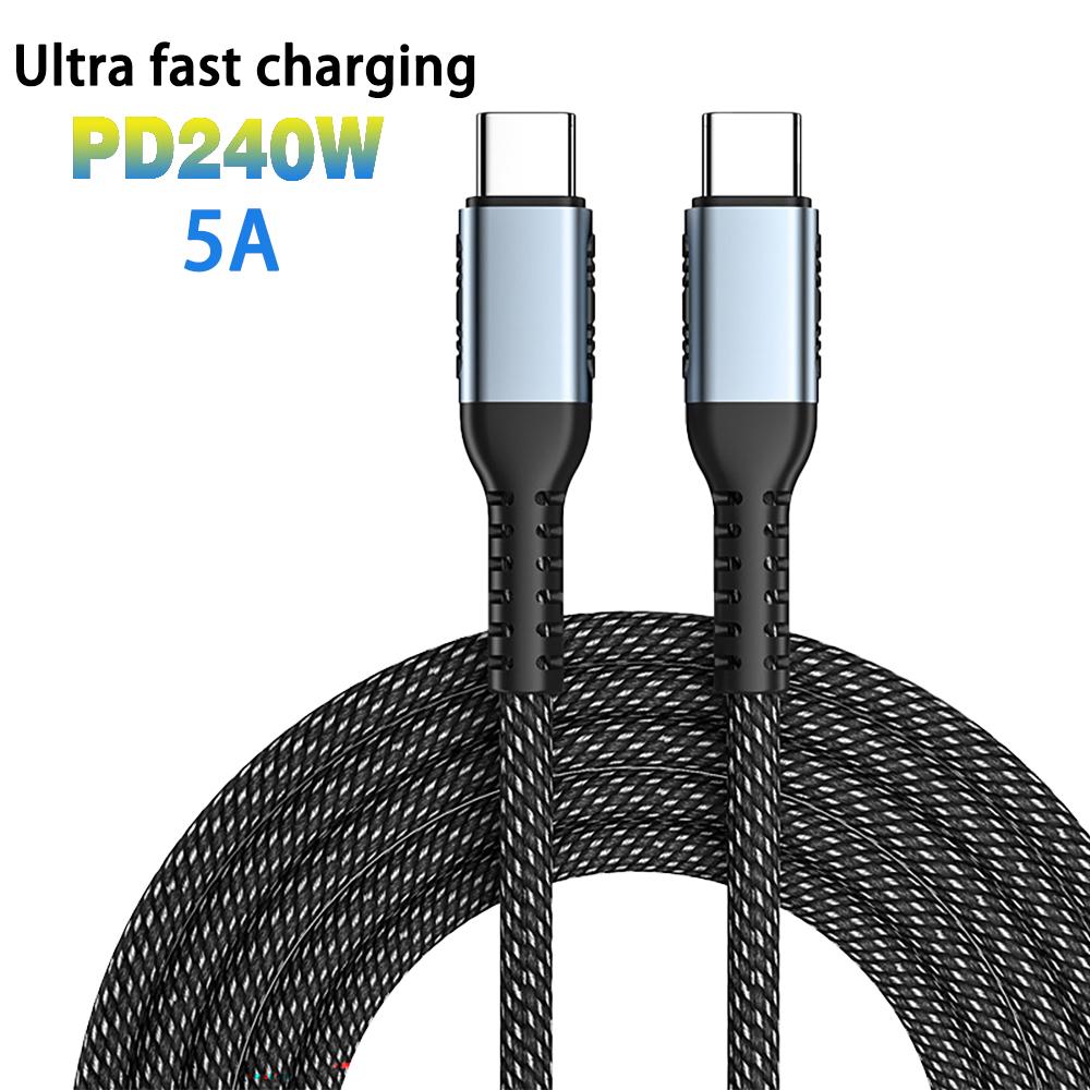 UGOURD PD240W Ultra Fast Charge Cable Type Usb C 100W type c Charger Cable for 15 MacBook Pro With E-Marker chip