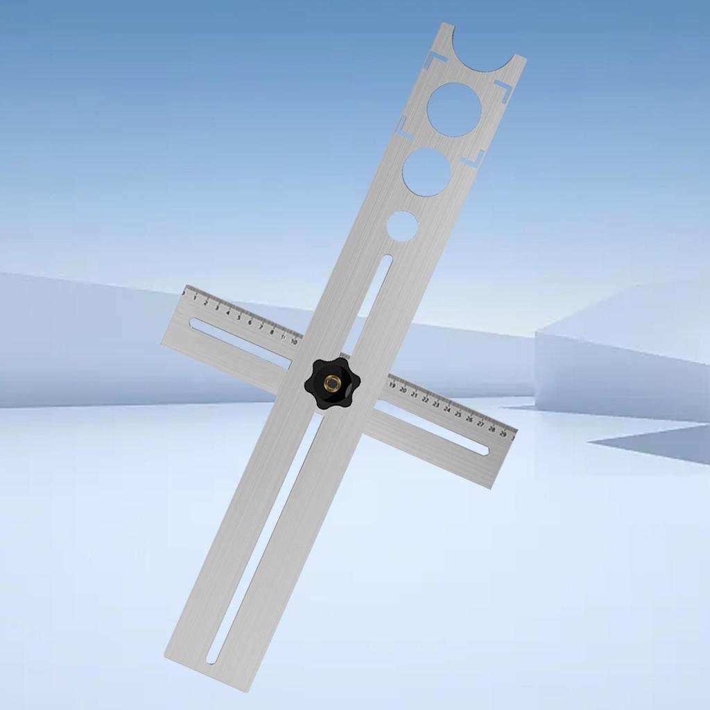 Drilling Guide Ceramic Tile Hole Locator Measuring Range 300mm Precision Template 25mm/40mm/45mm/55mm/60mm for Wall Receptacle