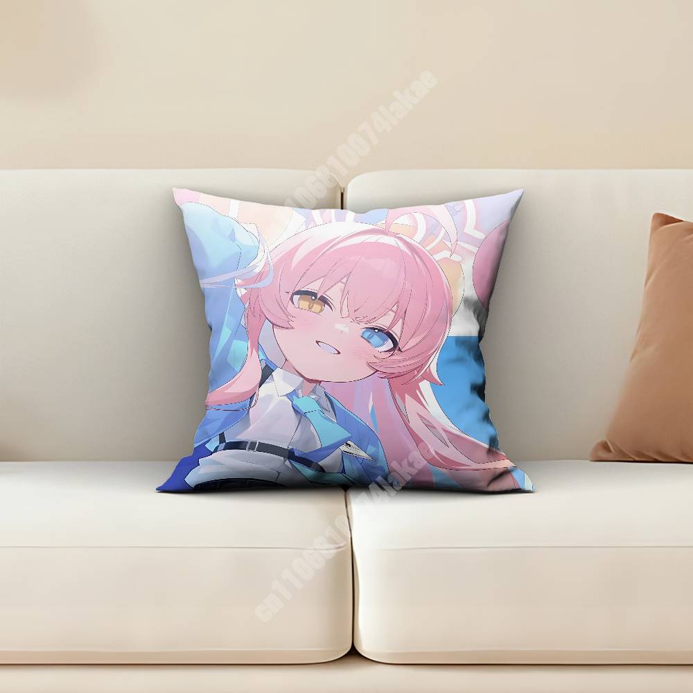 Blue Archive Takanashi Hoshino Pillow Cover Cushion Case Sofa Couch Home Gaming Room Decoration