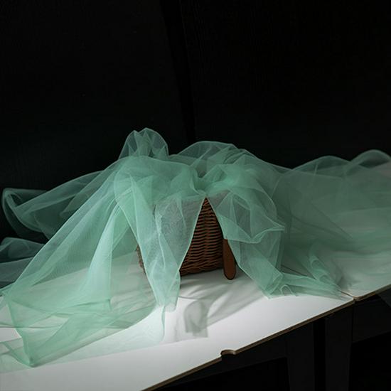 Fairy Mist Soft Tulle Fabric: Handmade Solid Color Lace Veil for Clothing DIY Projects