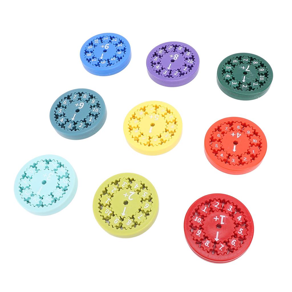 9pcs Math Fidget Toy Educational Interesting Interactive Addition Subtraction Fidget Toy for Math