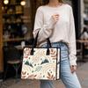 Nature Pattern Canvas Tote Bag Casual Daily Portable Shopping Handbag