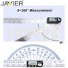 Jieluo's Electronic Digital Display Angle Ruler Protractor Stainless Steel Carpenter's Ruler Measuring Instrument 360 Degrees