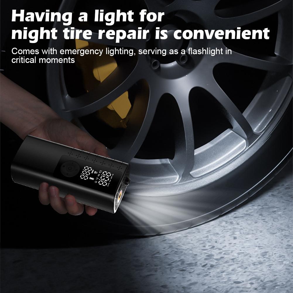 Tire Inflator Portable Air Compressor Air Pump for Car Tires with Tire Pressure Gauge One Click Smart Pump for Car, Motorcycle
