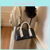 Urban Minimalist Shell Shaped Handbag With Stitching Details For Casual Outings