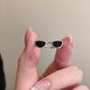 Fashion Cute Small Glasses Rings for Women Men Girls Personality Funny Open Black Mini Eyewear Finger Rings Jewelry Gifts