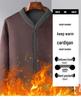 Men's Winter Plus Velvet Cardigan Jacket for Middle-Aged & Elderly - Warm Inner Cotton Layer for Dads