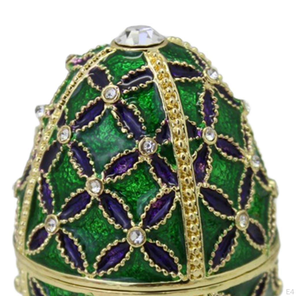 Easter Egg Trinket Box Vintage Design Decoration Faberge Jewelry Holder