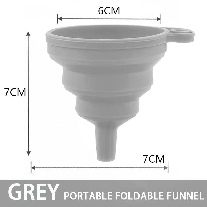 1 pâlnie pliabilă din silicon, pâlnie pliabilă pentru ulei de motor, pâlnie portabilă pentru lichid pentru gătit, vin și schimburi de fluide auto