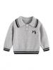 Toddler & Infant Korean-Style Cotton Polo Collar Long Sleeve Pleated Skirt Set - Girls' Spring & Autumn Wear