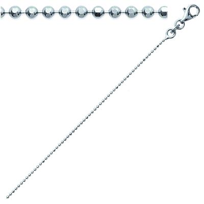 [K3714] - Strieborná retiazka 'Mikro-korálky' postriebrená (rhodiovaná) - 45 cm 1 mm