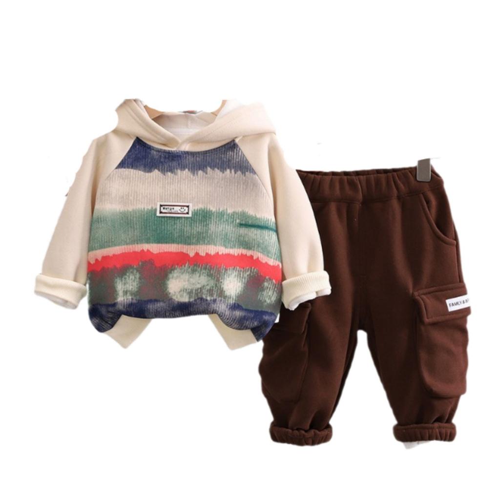 Kids Casual Long-Sleeve Set, Comfortable Daily Wear Outfits