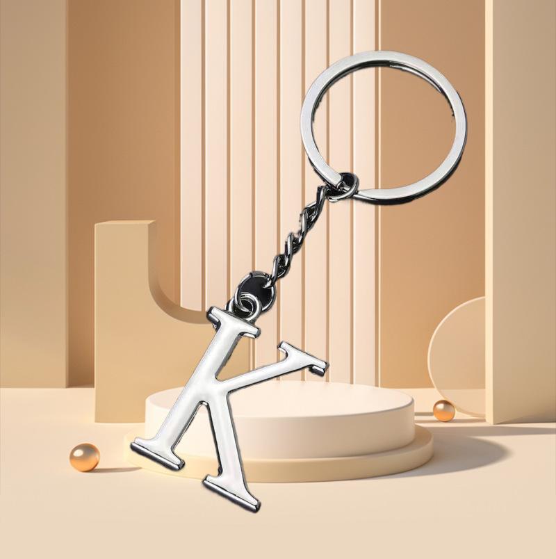 Elegant Zinc Alloy Letter Keychain - Unique Pendant Design for Women's Bags