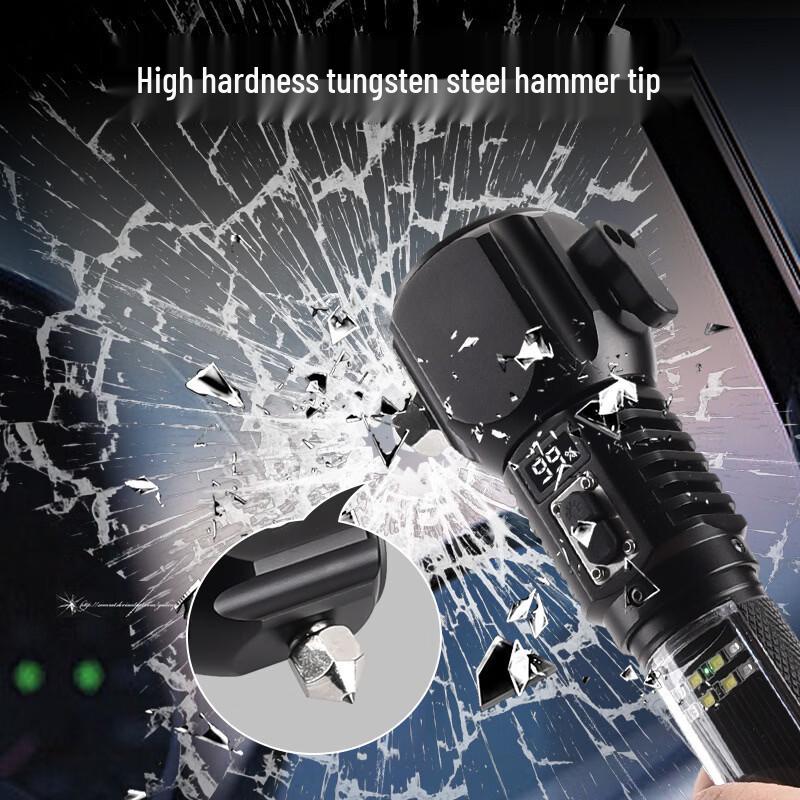 Multi-functional Rechargeable Safety Hammer Flashlight