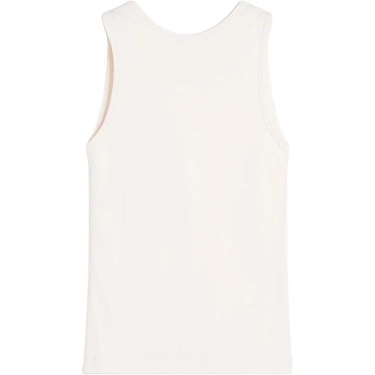 Maison Kitsune Logo Embroidered Sleeveless Round Neck Vest Women tops MW00121KA00330306