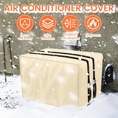 Winter Window Air Conditioner Cover 3 Layer Insulation Waterproof Windproof Oxford Cloth Outside AC Unit Protection Cover