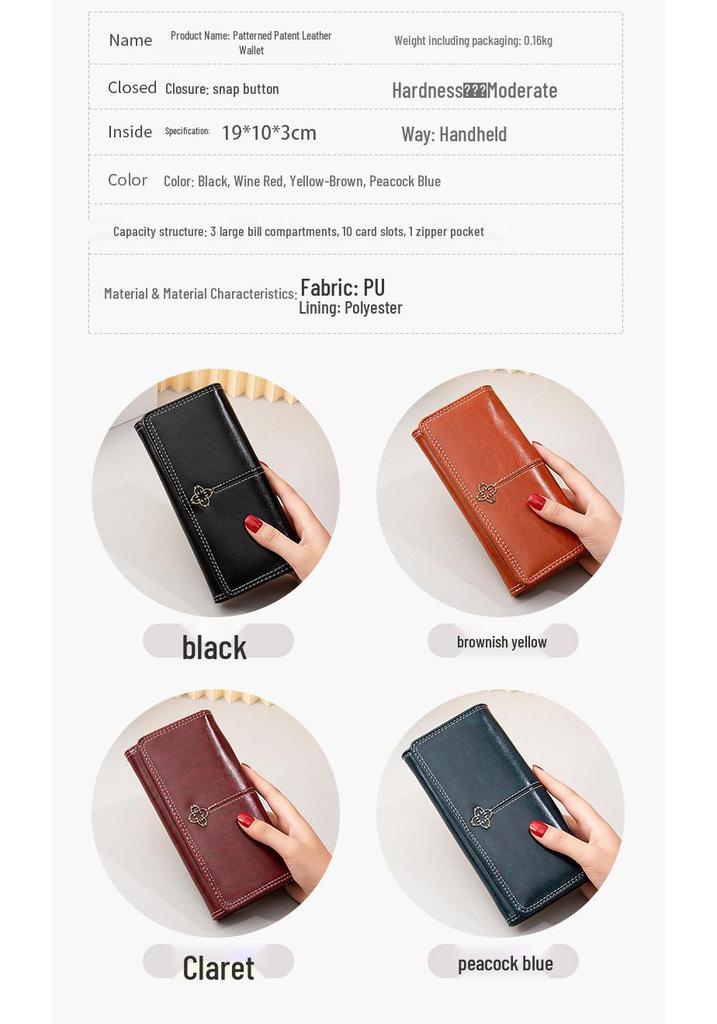 Women's Long Oil Wax Leather Wallet 2025 - Retro European & American Style, Large Capacity Clutch with Coin Purse & Zipper.