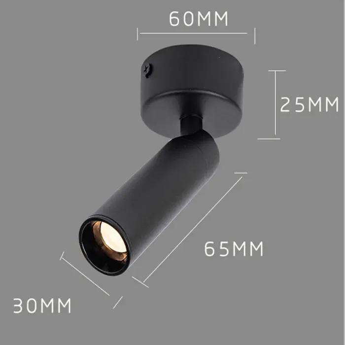 

3°/8°/15°/ Narrow Beam Ceiling Spotlights 3W 5W Industrial Surface Mount Pin Spot Light for Jewelry Museum Gallary Picture Light 3W 6000K