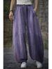 2025 Oryginalne Wysokiej Jakości Spodnie Casualowe Lantern Tie-Dye z Ramiączek - Luźne Szerokie Nogawki, Długie na Wiosnę/Lato