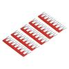 10Pcs Terminal Strip Red Fork Type 400V 15A Red Copper Flame Retardant Terminal Blocks for Appliance Industry Power TB