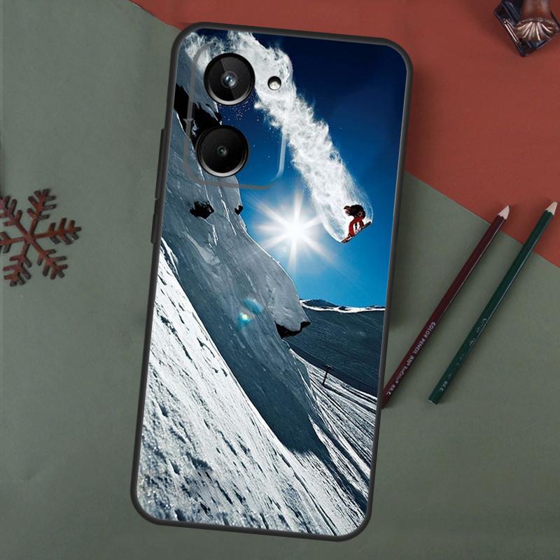 Ski Neige Snowboard Case For Realme C75 C65 C67 C71 C63 C61 C55 C51 C53 C35 11 12 13 14 15 Pro Plus GT6 GT7 Pro